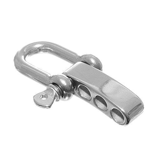 10 Pack Stainless Steel Adjustable D-Shackle for Outdoor Rope or Paracord
