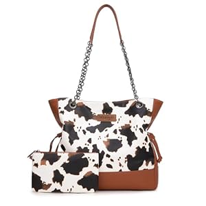 Montana West Wrangler Tote Bag for Women 2PCS Purses and Handbags Drawstring Shoulder Bag with Removable Pouch