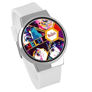 Montres Homme,Montre À Écran Tactile LED Le Groupe De Rock des Beatles Autour De La Montre À Ruban Électronique… - Les Beatles, Paul McCartney, John Lennon, RIngo Starr, George Harrison