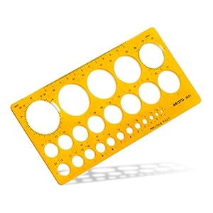 Aristo Kreisschablone AH5031, 1-36mm, Transparent Orange