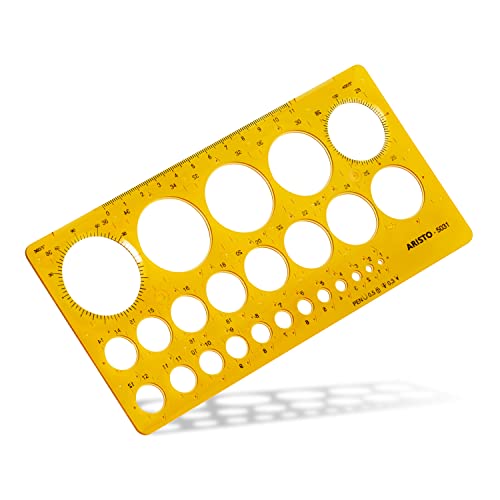 Aristo Kreisschablone AH5031, 1-36mm, Transparent Orange