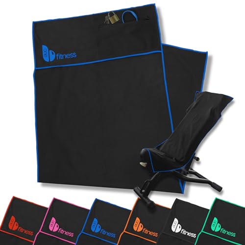 be one Toalla Gimnasio con Cremallera - Toalla Microfibra Gimnasio 120 X 50 Ajustable y anticaída - Toalla Gym con diseño Adaptable al Asiento (Azul)