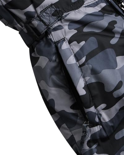 Cherokee Kids Snow Bib - Waterproof Insulated Winter Bib Overalls for Girls and Boys with Adjustable Waistband (Sizes: 4-18), Size 7, Black Camo