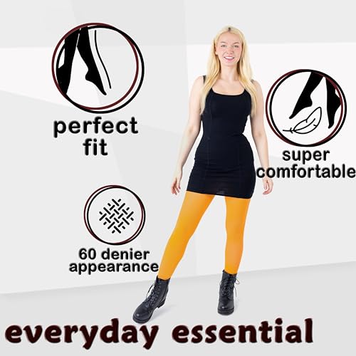 Image of Silky Toes Women's 60D Soft Opaque Tights 1-2 Pairs -Black White And Colored Stockings for Women