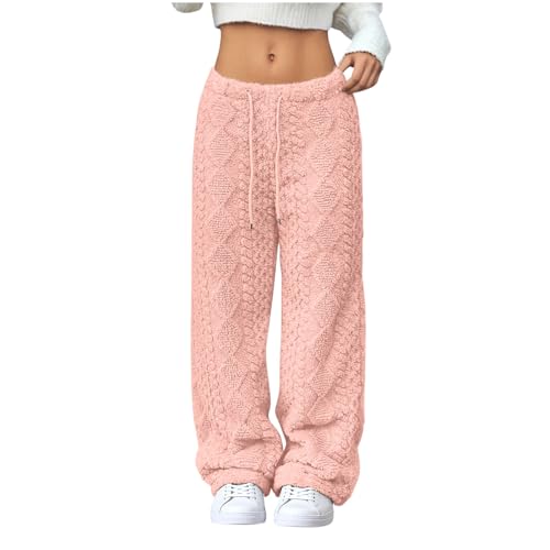 Pantalon polaire chaud à coupe droite élastique : vêtement homme femme facile d'entretien