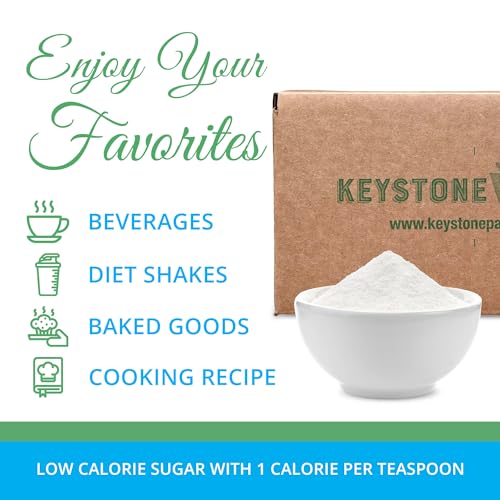 Image of Keystone Pantry - Allulose Sweetener, Low Calorie and Low Carb Sugar Substitutes, Natural Allulose Sugar Substitute, Gluten, Soy, and Sugar Alcohol-Free, 20 Lbs.