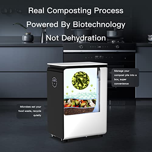 Geme | World's First 19L Bio Kitchen Composter, Turn Waste To Organic Compost, Real Composting Electric Composter Food Cycler Compost Machine, Add Waste Anytime With Electric Compost Bin #TOP4