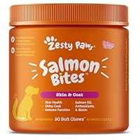 Algopix Similar Product 15 - Zesty Paws Salmon Oil for Dogs Skin and
