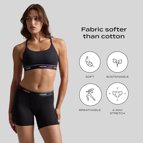 Image of Woxer Boxer Shorts for Women - 5 inch Baller Boy Shorts Underwear, Soft Modal, Chafe Free - Breathable & Moisture-Wicking