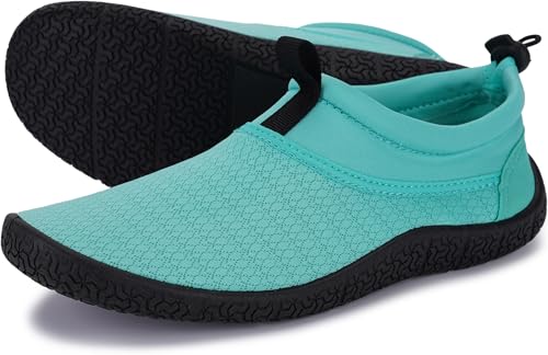 Image of WHITIN Water Shoes for Men Quick Dry Swim Barefoot Aqua Socks Beach Minimalist Comfort Surfing Athletic Boating Running River Sneaker Green