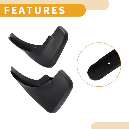 Image of Mud Flap Splash Guard - Car Front & Rear Side Mud Guards - for Volkswagen Golf 4 2003-2008 Plastic Black with Mount Accessories - 1 Set