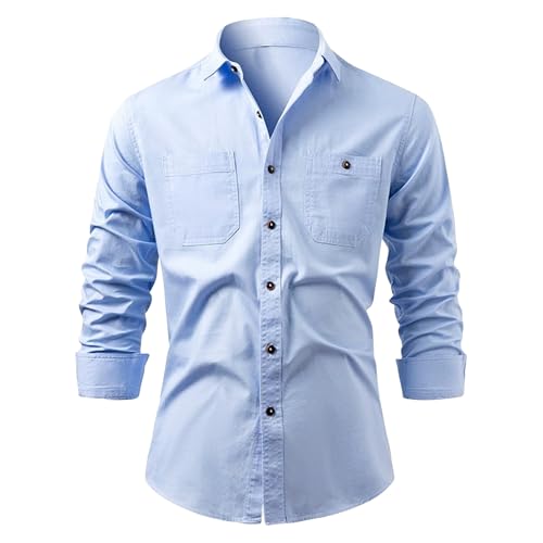 Camisa chaqueta camionera de mezclilla para hombre miniatura 1