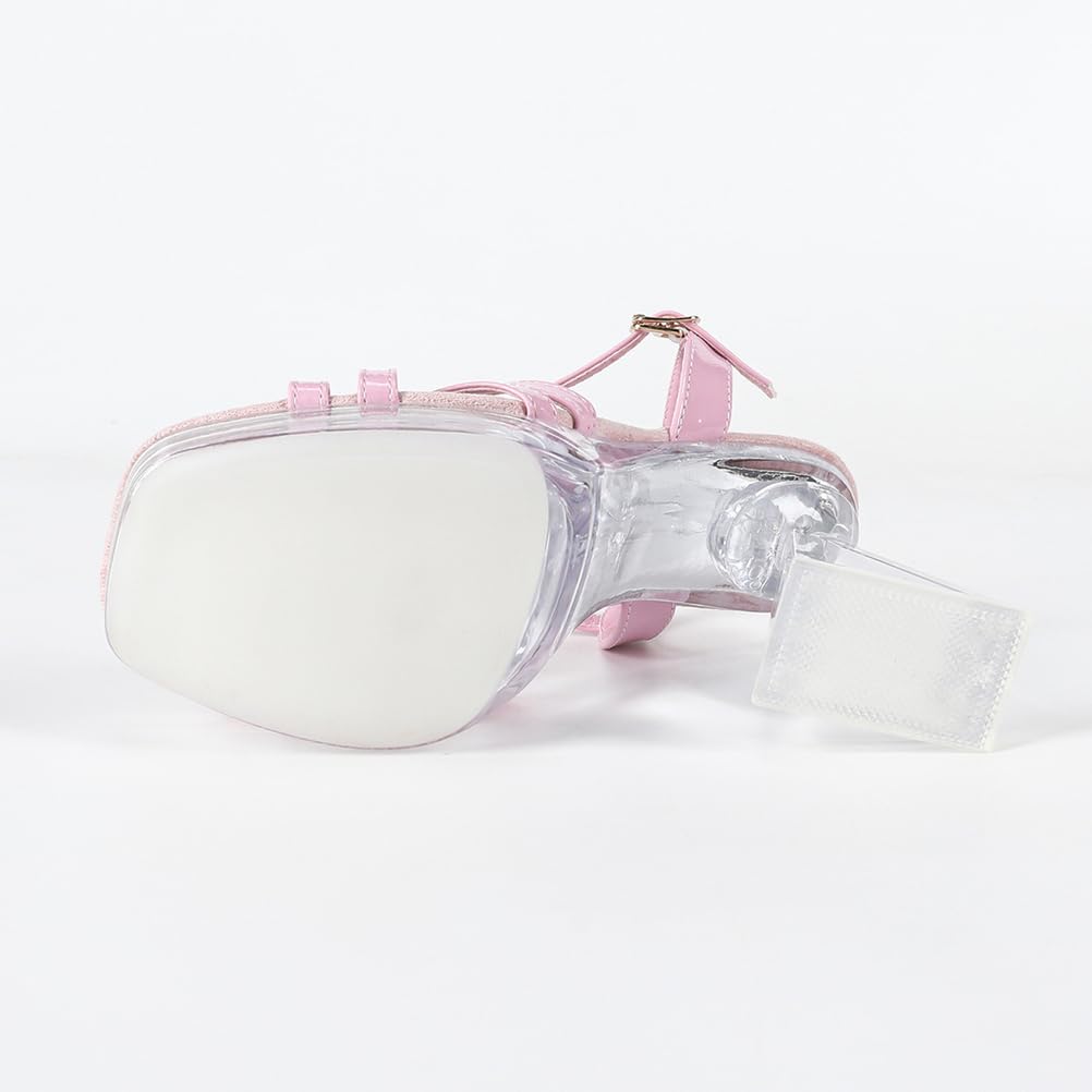 Tacchi Alti da 12 cm da Donna | Sandali con Tacco Grosso, Punta Quadrata e Plateau Antiscivolo per Matrimoni in Spiaggia, Balli Nuziali e Serate in Discoteca