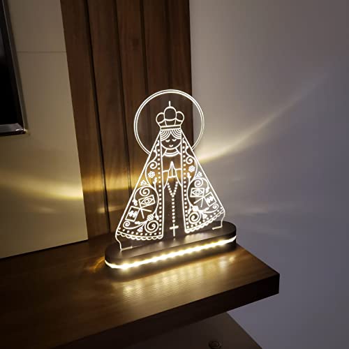 Luminária 3d Led Nossa Senhora Aparecida 30cm