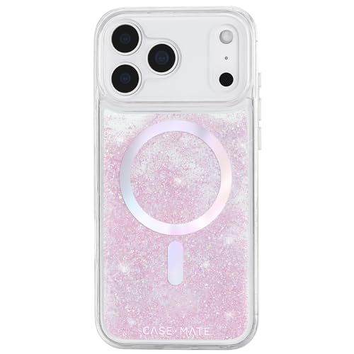 Case-Mate Soap Bubble iPhone 17 Pro Max Case [Compatible with MagSafe] - Liquid Glitter Phone Case with 12ft Drop Protection - Premium Magnetic Cover for iPhone 17 Pro Max - Iridescent Waterfall