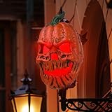 Halloween Pumpkin Porch Light Covers, Pumpkin Light Covers Halloween Decorations Outdoor Garage Lights Fixtures Cover Fall Porch Decor with Cellophane Paper & Tape for Porch, Front Door, Wall Lamp