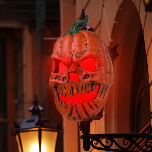 Halloween Pumpkin Porch Light Covers, Pumpkin Light Covers Halloween Decorations Outdoor Garage Lights Fixtures Cover Fall Porch Decor with Cellophane Paper & Tape for Porch, Front Door, Wall Lamp