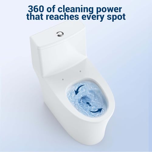 Image of One Piece Toilet - Elongated Ceramic Design, Soft Closing PP Toilet Cover, Easy Clean Surface, Water Efficient Flush, Compact Durable Build