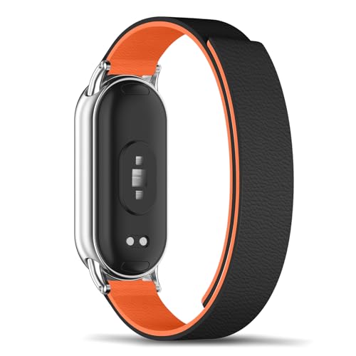 [RoYiio] �o���h Xiaomi Smart Band 10/9/8 �Ή� �ւ��x���g �V���R�[�� �}�O�l�b�g �_�炩�� �y�� ���K�� ���v�o���h�R���p�`�u�� Xiaomi Smart Band 8/9/10 �x���g�j���������p - �u���b�N�I�����W