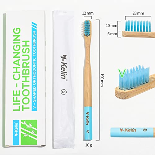 Y-Kelin-Bamboo-V-Shaped-Orthodontic-ToothbrushEco-Friendly-Bamboo-Toothbrush3Pcs-Soft-Bristle-Toothbrush-Pink-Soft