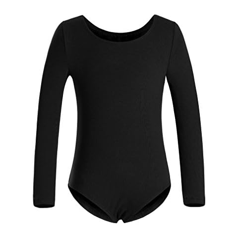 DANSHOW Girls' Team Basic Long Sleeve Leotard for Toddler Gymnastics Dance Ballet(2KD3028-XXL-06) Cover