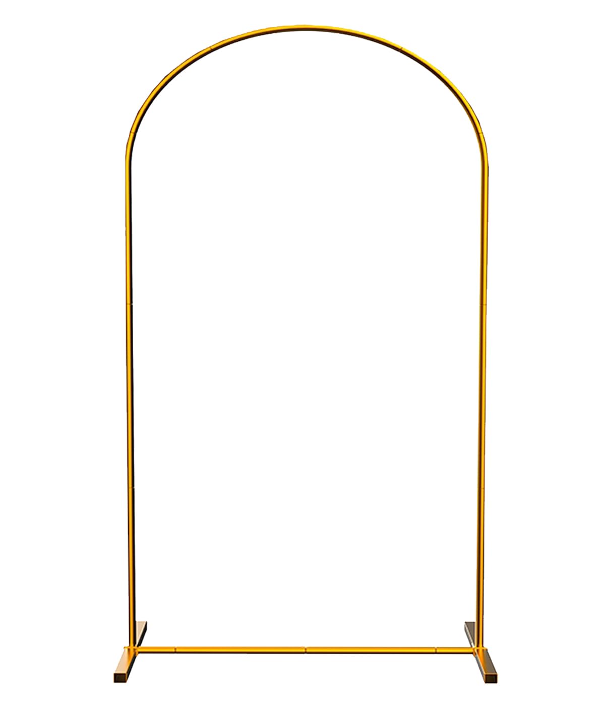 Photo 1 of LANGXUN Gold Metal Arch Backdrop Stand Set, 7.2ft / 6.6ft / 6ft Balloon Arch Frame for Wedding Birthday Party Baby Shower Graduation Anniversary Decoration, Thickened Steel Tube (7.2ft 1 pc)