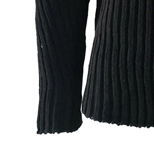 Mens High Neck Knitted Sweater Slim Fit Winter Knits Sweaters Turtleneck Solid Color Male Knit Pullover4