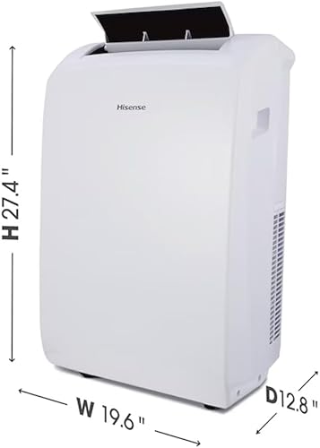 Miniatura 5 de Hisense Aire acondicionado portátil DOE de 7000 BTU (115 voltios) con ventilación y Wi-Fi con control remoto que enfría 350 pies cuadrados (renovado)