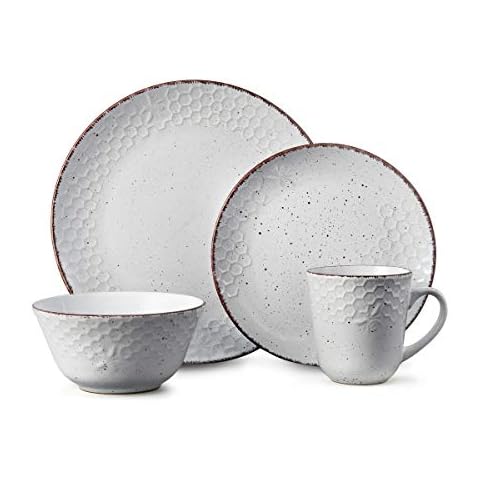 Pfaltzgraff Bumble Bee 16-Piece Dinnerware Set, White Cover