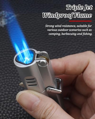 Encendedor Triple Llama De Soplete Resistente Al Viento miniatura 2