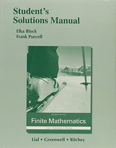 Student's Solutions Manual for Finite Mathematics