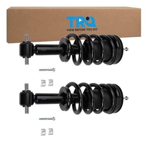 Image of TRQ Front Loaded Shock Strut Spring Assembly LH Driver RH Passenger Side Pair 2pc Set for Chevy GMC Suburban Tahoe Yukon Z95 MagneRide MRC