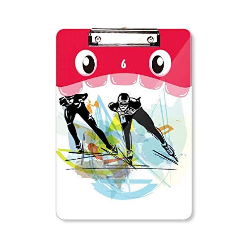 Porte-bloc A4 patinage à l'aquarelle pour sport de vitesse et bureau