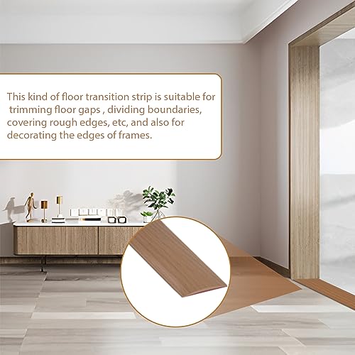 DIKEBAO Übergangsschiene Selbstklebend Übergangsleiste Laminat Abschlussleiste Vinyl Abschlussprofil PVC Übergangsprofil 2m Teppichschienen Vinylboden Abschlussleiste für Teppich Boden (Gelbe 50mm)