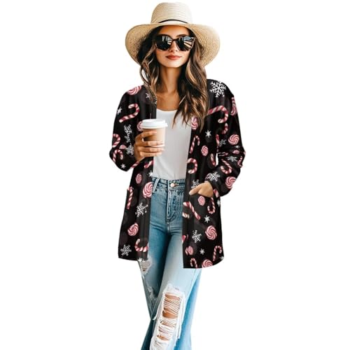 Image of Cardigan for Women Long Sweater Open Front Sweaters Fashion Lightweight Cardigans with Pockets