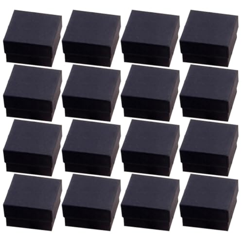 Écrins à bijoux kraft noir x48, parfait coffret cadeau pour bagues et fêtes