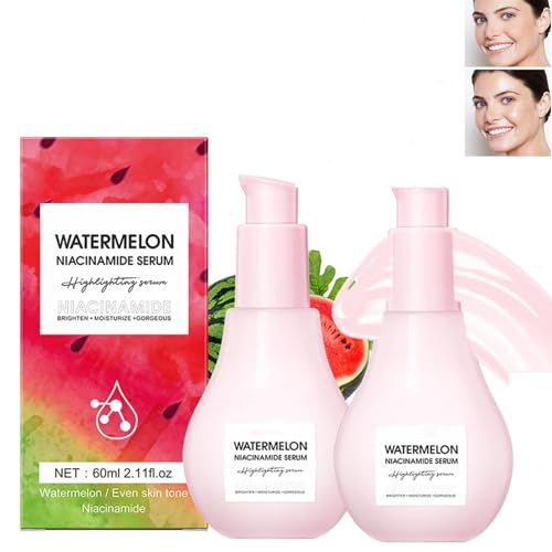Watermelon Niacinamide Moisturize Serum for Face Skin Care, Moisturize and Lightweight Glow Facial Serum, Hydrating & Brighten with Hyaluronic Acid