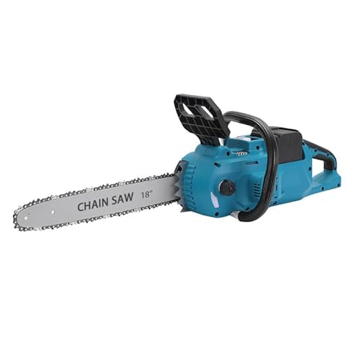 Motosierra con batería para Makita 18 V, motor sin escobillas de 18 pulgadas, motosierra eléctrica con tensión automática de cadena y lubricación de cadena, longitud de corte de 46 cm