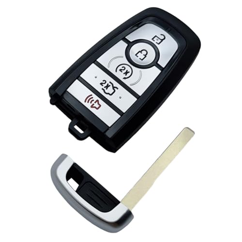 Carcasa de llave Ford Edge y Explorer con entrada sin llave de 5 botones y hoja sin cortar 4