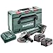 Produktbild Metabo W 18 L 9-125 Quick Set Akku-Winkelschleifer 18V (Schleifer/Schleifgerät/Schleifmaschine mit 3x 4Ah Li-Power, Ladegerät ASC 55 in metaBOX 165 L) # 602249960