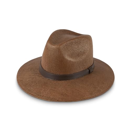 Chapeau de style panama brun Puebla pour homme et femme élégant