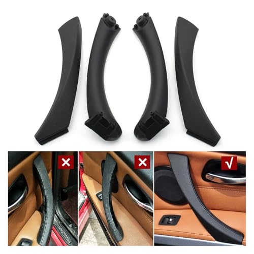 Garniture de porte BMW E90 E91 poignée intérieure robuste anti-collante noire - 3