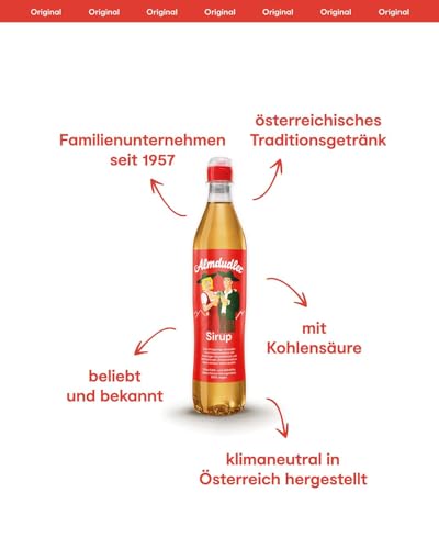 Almdudler Sirup Paket 6 x 700ml: 3 x 700 ml Almdudler Alpenkräuter und 3 x 700 ml Himbeer-Zitrone Getränkesirup - ergibt ca. 7 Liter Limo