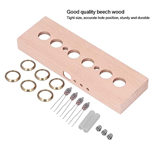 IN14 Glow Tube Clock DIY Kit, Wooden Shell Photoglow Tube Clock Replacement Kit Hållbar Bärbar Lätt att installera med mässingsring för underhållning