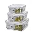 NYKK Pudełko do przechowywania żywności gospodarstwo domowe lodówka przechowywanie żywności kwadratowe plastikowe uszczelnione pudełko mikrofalówka piekarnik użytkowa lodówka chrupiąca pojemniki do przechowywania żywności z pokrywkami