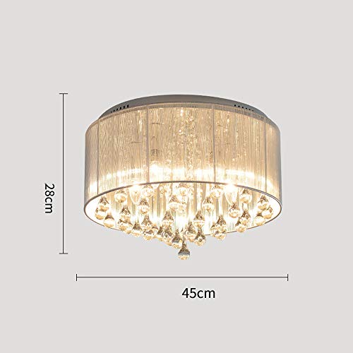 Plafonnier en cristal K9 véritable et fer forgé de style nordique haut de gamme - 8