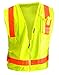 Occunomix LUX-SSLSDZ-YM Class 2 High Visibility Premium Solid/Mesh Gloss Vest, Medium, Yellow