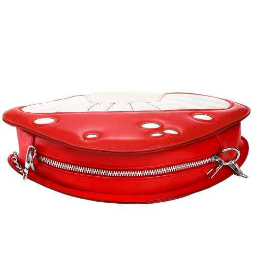 Mushroom Crossbody Purses, PU Leather Shoulder Bags with Strap, Cute Unique Purses for Women Girl, Lovely Novelty Mushroom Gifts4
