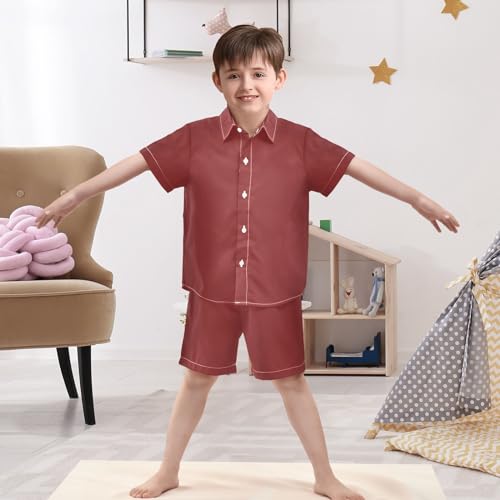 Image of 3T Toddler Boy Shorts Set Black Hawaiian Button Down Shirts Summer Outfits for Little Boy