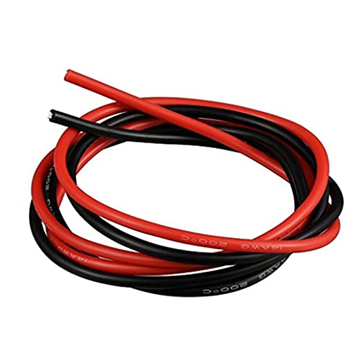 Gruiqrd Filo In Silicone 12 Gauge 12 AWG Cavo Elettrico 5 M [2,5 M